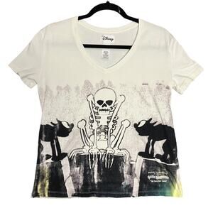 Disney Mickey Mouse Skeleton Dance Shirt Silly Symphony Halloween Size Small